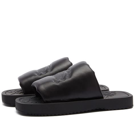 black burberry slides men|men's Burberry leather slide shoes.